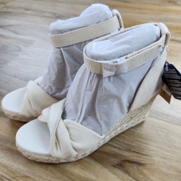 🔸️NIB Toms Natural Marisela Espadrille Wedge Sandals Size 8 - Picture 6 of 11